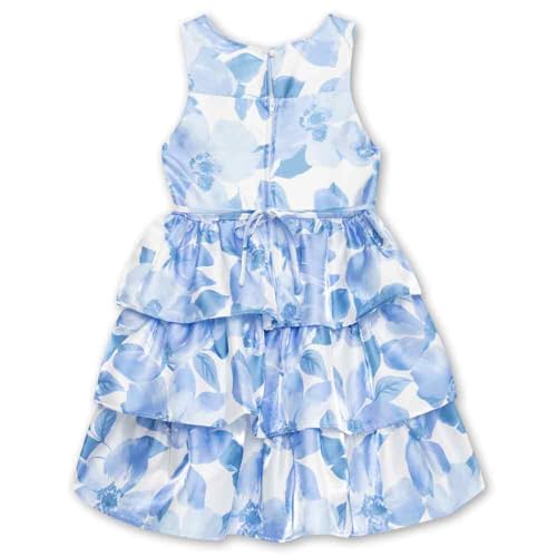 Speechless Girls' Sleeveless Shimmer Organza Tiered Dress2