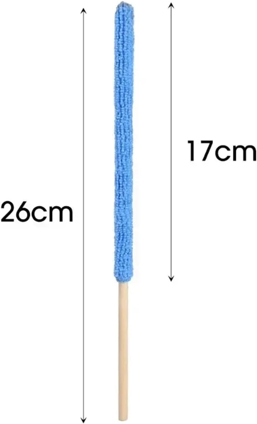 Microfiber Car Detail Cleaning Brush Long Handle Air Conditioner Blind Narrow Dust Collector Stick Auto Wash Cloth Brushes Tools(10pcs Random Color)