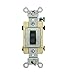 Leviton CS420-2E 20 Amp, 120/277 Volt, Toggle 4-Way AC Quiet Switch, Commercial Grade, Grounding, Black