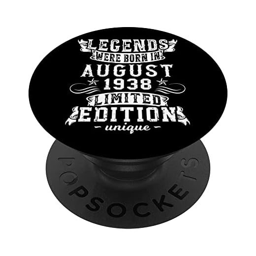 Cumpleaños Agosto 1938 Edición Limitada Regalo Legend PopSockets PopGrip Intercambiable