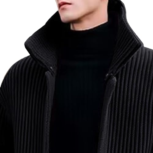 Cardigan long homme tricot torsadé côtelé coupe premium