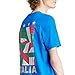 Adidas Men's Italy Fan Graphic T-Shirt, Blue, Small