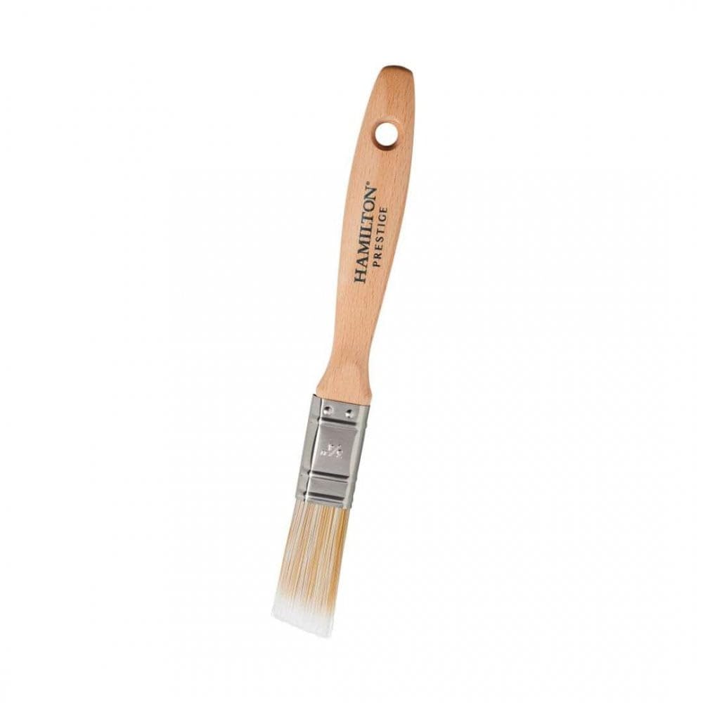 Hamilton Prestige Pure Synthetic Window Brush 3/4 inch. Includes Avenue paint mixing stick.