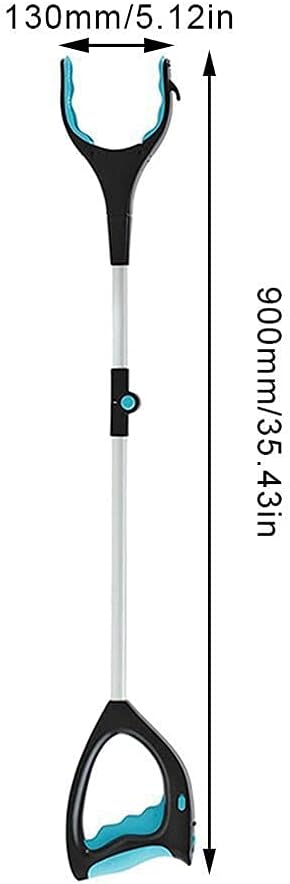 Tool, 35.4" Foldable Litter Picker Lightweight Aluminum Reaching Aid with Rotating Rubber Gripper, Long Arm Extender Pick-up Tool for Elderly,Garden Gripper