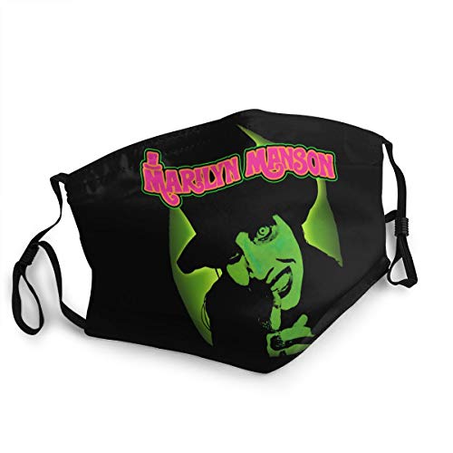 Marilyn Manson Reusable Breathable Face Mask Anti-Dust Wind Mouth Mask Black
