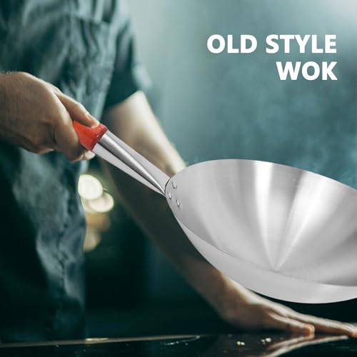 Wok en acier inoxydable idéal pour la cuisson quotidienne à la maison