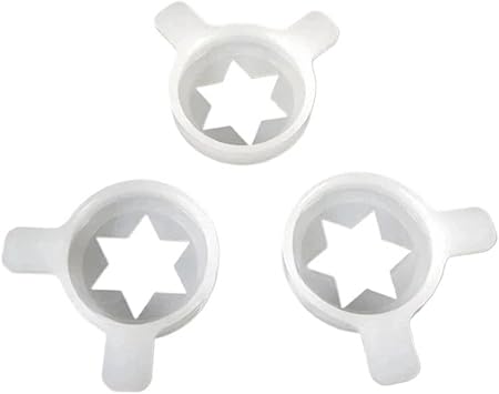 3 Pieces Hexagram Modelling Caps Ice Cream Machine Modeling Kit, Spare Parts For Soft Serve Ice Cream Machine, Plastic Nozzle Lids Styling Hat Accessories 29mm Inner Diameter