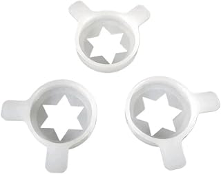 3 Pieces Hexagram Modelling Caps Ice Cream Machine Modeling Kit, Spare Parts For Soft Serve Ice Cream Machine, Plastic Nozzle Lids Styling Hat Accessories 29mm Inner Diameter