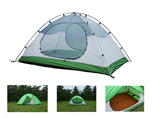 Luxe Tempo 2 Person Ultralight Tents for Camping 3.8LB with Footprint High-end Silnylon Backpacking Tents Aluminum Poles 2 Doors 2 Vestibules