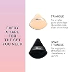 AOA Studio Velvet Puffs Makeup Puff Set of 6 Loose Powder Body Powder, Velour Makeup Blender Sponge Foundation Blending Sponges Set Beauty Makeup Tools(Black/Peach) - Image 5