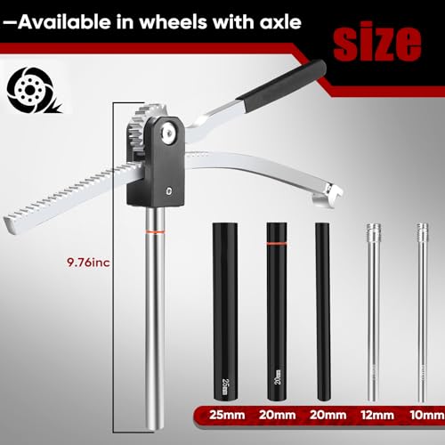 Image of Dirt Bike Tire Changing Tool Kit Complete Package for Motocross, Enduro, Dirt Bikes 16 inch-21 inch Wheels, Includes 15 /17 /20 /25mm Axles, Black