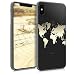 Produktbild kwmobile Apple iPhone XS Hülle - Handyhülle für Apple iPhone XS - Handy Case in Travel Umriss Design Gold Transparent