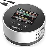 Airthereal Tragbarer Radon-Detektor - 504 Tage Speicherung, LCD-Farbdisplay, schnelle 6‑Std.-Ergebnisse, Lange Batterie, akustischer & visueller Alarm – 2025 Version