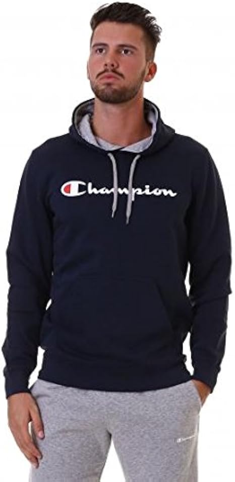 Champion Hombres, Sudadera con Capucha, Azul/Gris, XL, 209820_F16 :  Amazon.es: Ropa