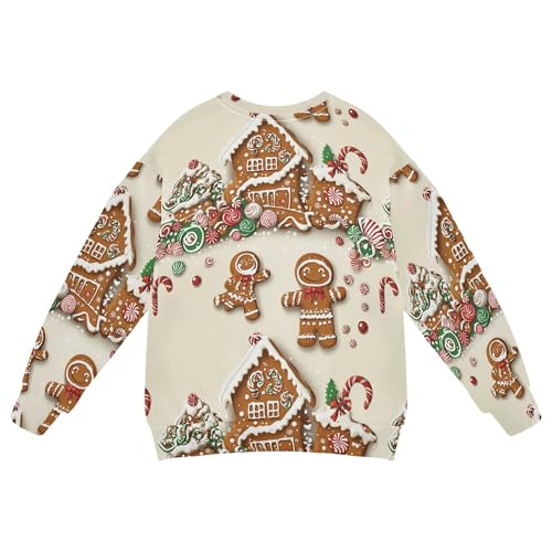 JUNZAN Gingerbread Candy Christmas Kids Girls Sweatshirt Hoodie Long Sleeve Hoodie for Boys Athletic 4T2