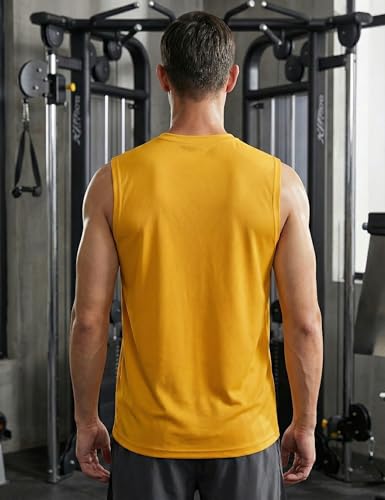 Image of DEMOZU Men's Sleeveless Workout Swim Shirt Quick Dry Athletic Muscle Beach Tank Top Big and Tall