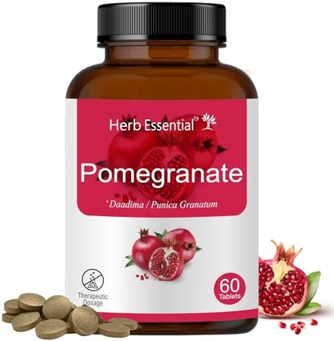 Herb Essential Pomegranate Tablets – 500mg, 60 Count, Herbal Supplement