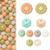 56 Stück Silikonperlen, Perlen für Schlüsselanhänger und Blumen, DIY...