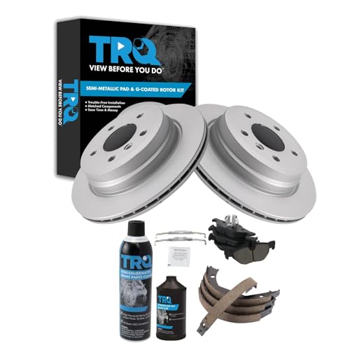 Image of TRQ Rear Brake Pad & Rotor Kit Semi-Metallic Compatible with 2007-2013 BMW 328i 2009-2013 328i xDrive 2007-2008 328xi 2013-2015 X1