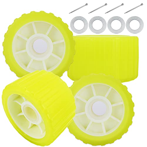 LIAULIADLL 3 Inch Width x 5 Inch OD Ribbed Wobble Roller Kit/Poly Ribbed Wobble Roller