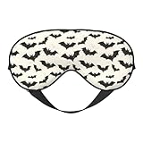 Antifaz para dormir de doble cara, lindo murciélago negro, para mujeres y hombres, cubre ojos opacos para viajes/dormir