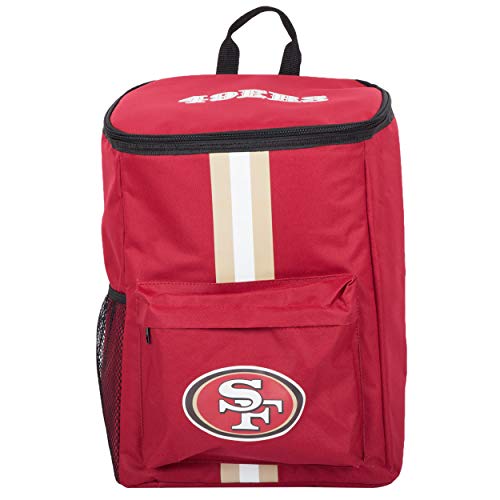 San Francisco 49Ers 36 Can Nfl Cooler Backpack – Portable Soft Sided Ice Chest – Insulated Bag Holds 36 Cans Plus A Wine Bottle Or Water Bottle And A Phone And Wallet - Officially Licensed Fan Gear #TOP12