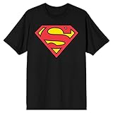Bioworld Superman Classic Shield Men's Black Short Sleeve Tee Medium
