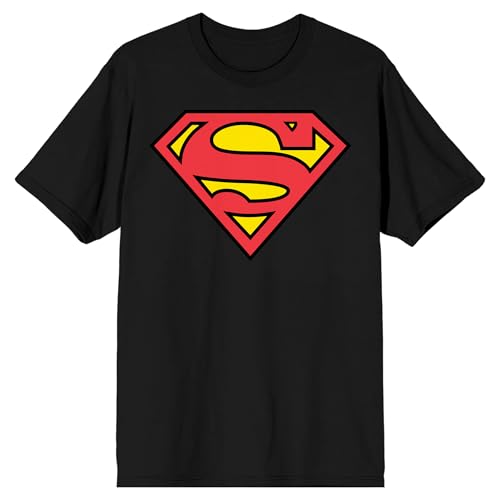 T-shirt Superman homme noir Bioworld Classic Shield à manches courtes