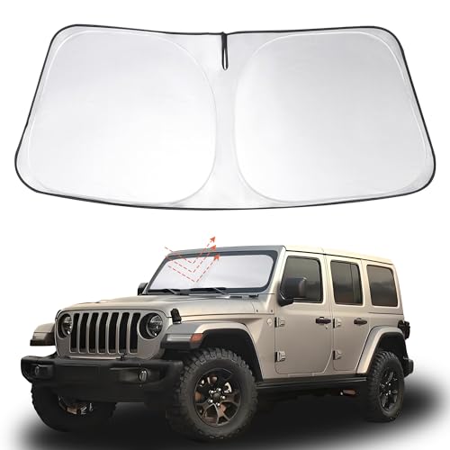 Image of Windshield Sun Shade Sunshade for 2018-2026 Jeep Wrangler JL /4XE