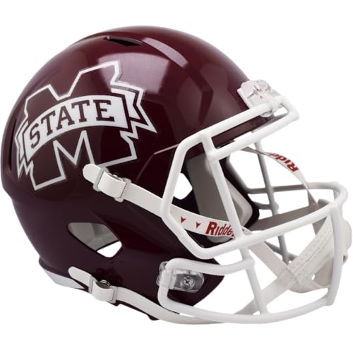 Riddell NCAA Mississippi State Bulldogs Full Size Speed Replica Football Helmet