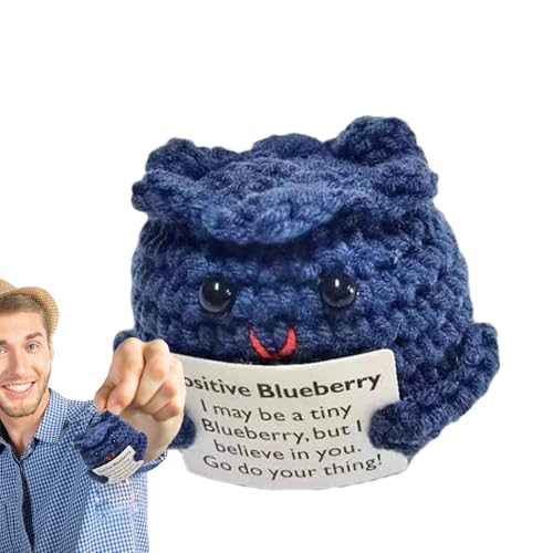Générique Positives Häkelgemüse – Strickspielzeug Kaninchen Zwiebel Blaubeere | Perfekt für emotionale Unterstützung, schöne Heimdekoration, Geschenkidee, Handwerk, für