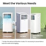 Comfee Mobiles Klimagerät MPPH-09CRN7, 9000 BTU 2,6kW, Kühlen&Ventilieren&Entfeuchten, Raumgröße bis 88m³(33㎡), Mobile Klimaanlage mit Abluftschlauch – Bild 5