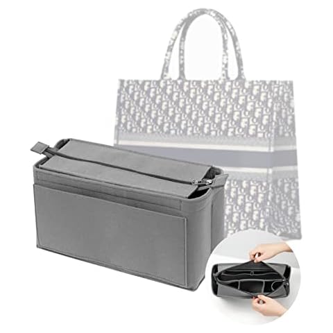 TANOSAN Felt Tote Bag Organiser with Zipper Cover