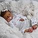 iCradle Black Realistic Reborn Baby Dolls Girls 18 Inch African American Lifelike Sleeping Newborn Baby Doll Toy for Ages 3+