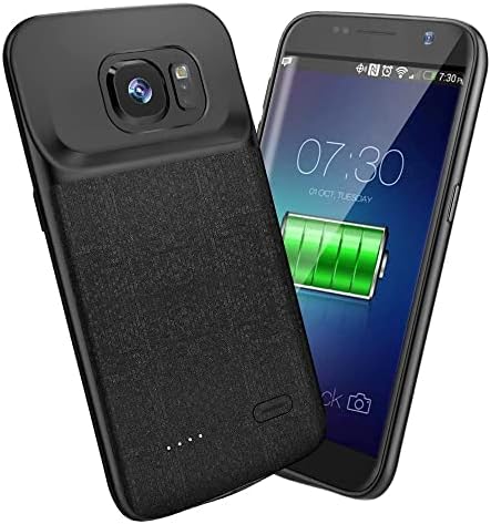 NEWDERY Samsung Galaxy S7 Battery Case, 4700mAh Slim Rechargeable Extended Charging Case, Battery Power Juice Charger Case with Micro USB Port Compatible Galaxy S7 (5.1 Inches Black)
