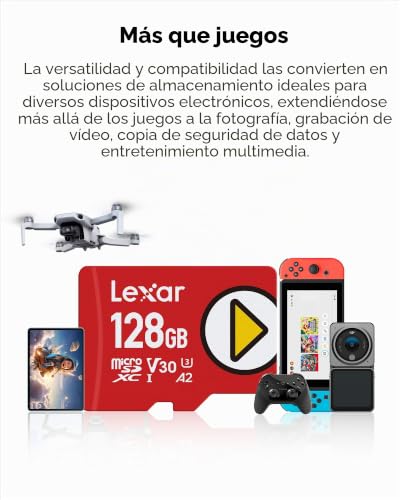 Tarjeta Micro SD 128GB para solucionar falta de espacio en consolas 7