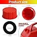 Ywdiml 5 Gallon Car Gas Can Cap, 4PCS Coarse Thread Vehicles Fuel Cap Replacement for Gasoline, Portable Fuel Tank Lid for Improved Sealing Transportation, Fit Most 1/2.5/10 Gallon Gas Can (Red)