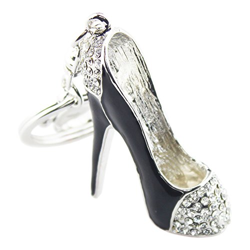 FOY-MALL Fashion Lady's High Heel Shoe Rhinestone Alloy Women Bag or Car Keychain H1119