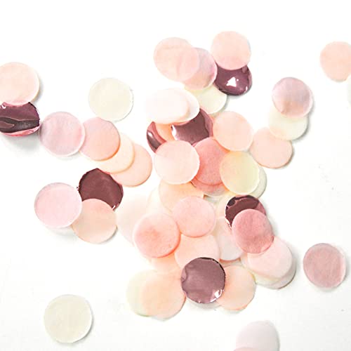 Nicrolandee Wedding Decorations - Rose Gold Paper Confetti Circles Tissue Party Table Confetti For Wedding, Holiday, Anniversary, Birthday, 1.8 Oz #TOP25
