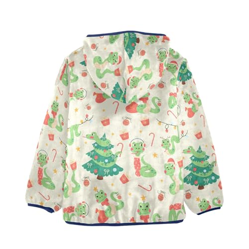 Ccartoon Character Snake Girls Fleece Jacket Girls Fall Jacket Girls Zip Up Hoodie Girls Sherpa Jacket 2-10T2