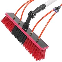 Water Fed Pole Kit 26 FT Solar Panel Cleaning Kit, Window Cleaning System, 65.6Ft Hose & 180 Rotating BrushHead, Washing Equipment Cleaner Tool for Outdoor Window