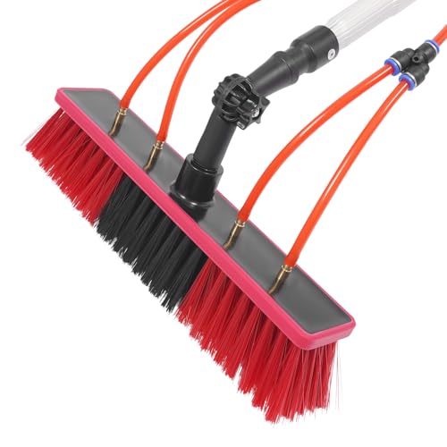 Water Fed Pole Kit 26 FT Solar Panel Cleaning Kit, Window Cleaning System, 65.6Ft Hose & 180° Rotating BrushHead, Washing Equipment Cleaner Tool for Outdoor Window