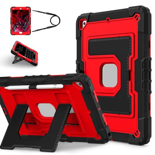 Coque iPad 10.2 antichoc pour voyage et chantier avec sangle d'épaule
