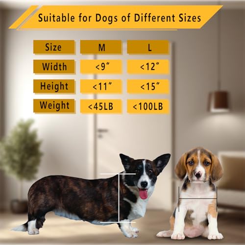 Grestorm Porta média para cães, porta magnética para animais de estimação de até 20 kg, porta duráve