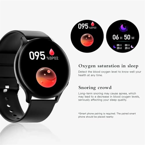 TS TAC-SKY Heren Smart Horloge 360 * 360 Bluetooth Telefoongesprek Vrouwen Smartwatch HD Digitale Lichaamstemperatuur Monitor Sport Waterdichte Horloges (Kleur: Zwart Goud) - Afbeelding 5