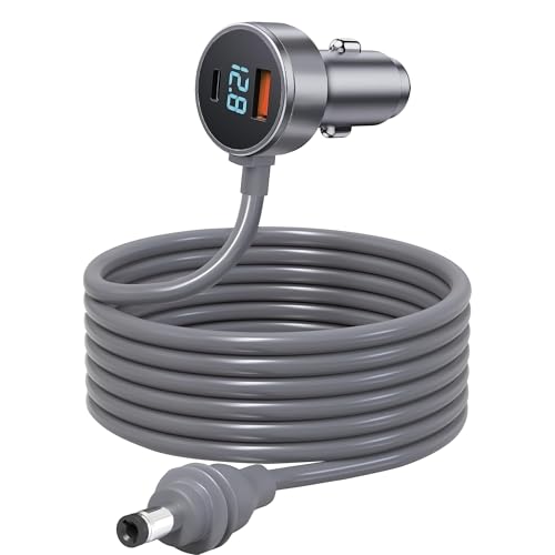 URANT Starlink Mini Cable, 3 in 1 Starlink Mini Car Charger DC Power Cable+ Cigarette Lighter Adapter 12V-48V with Digital Display, Durable USB C PD and USB A Ports for Trucks,Marine & Off-Road(10FT)