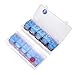 MUSHENJI 2 Pack Contact Lens Organizer Case, Each Hold 15 PCS, Total Hold 30 PCS, Disposable Daily Colored Lenses Portable Storage Box with Labeled R&L for All Brand Cosmetic Contact Lens