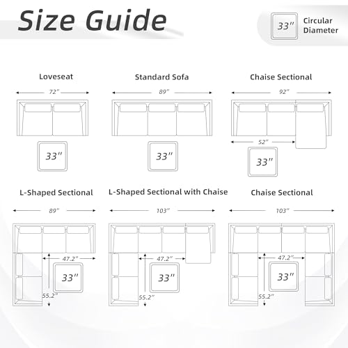 HUIMO 33-inch Large Square Ottoman Coffee Tables for Living Room, Tufted Upholstered Linen Ottoman with Storage Shelf and Solid Legs for Office Bedroom Farmhouse (Beige)