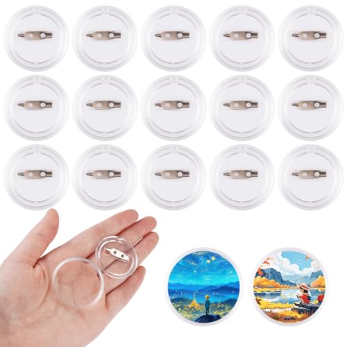 40 Stück Buttons Selber Machen, 38mm Buttons Anstecker, DIY Transparente Button, Anstecker Selbst Gestalten, Button Zum Selbstgestalten mit Anstecknadel, für Bild, Foto, Kleidung 40 Stück Buttons Selber Machen, 38mm Buttons Anstecker, DIY Transparente Button, Anstecker Selbst Gestalten, Button Zum Selbstgestalten mit Anstecknadel, für Bild, Foto, Kleidung