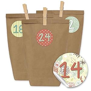 Papierdrachen Adventskalender zum Befüllen Mini Set